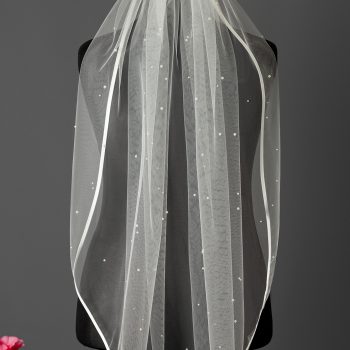 Simple yet traditional wedding veil